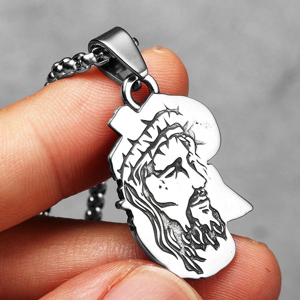 Christian Jesus Cross Powerful Amulet Stainless steel
