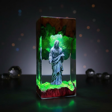 Christian Gift Jesus God Resin Night Light Lamp Decor