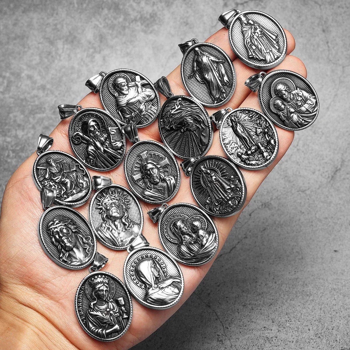Cross Christian Jesus Powerful Amulet Stainless steel Necklaces