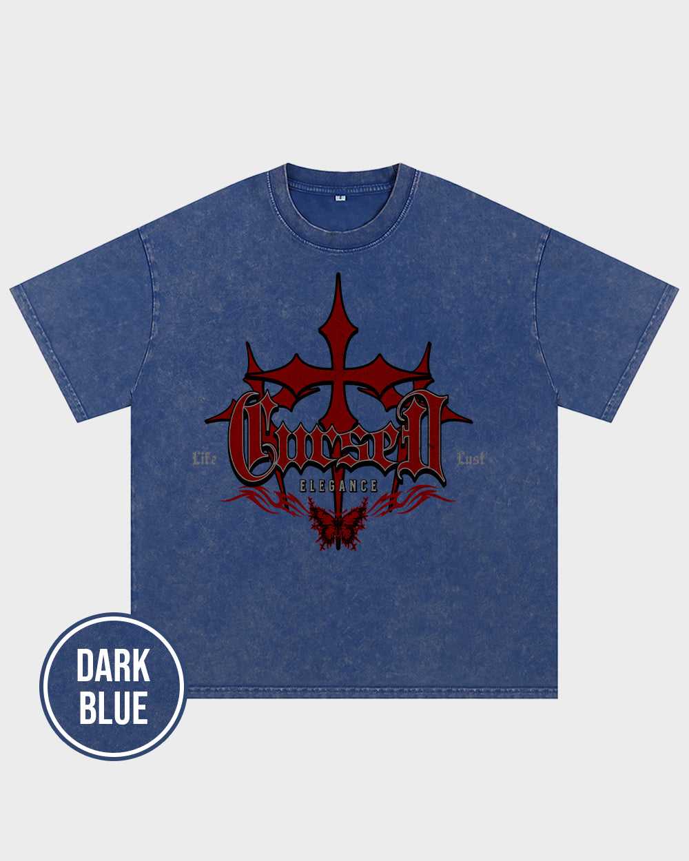 Cursed Elegance Acid Wash Tshirt - Godlygrind
