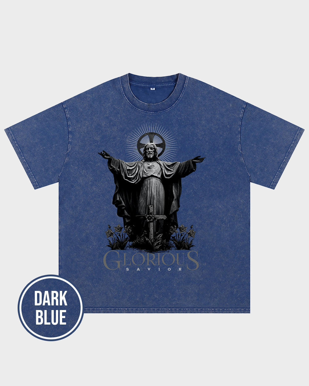 Glorious Savior Acid Wash Tshirt - Godlygrind