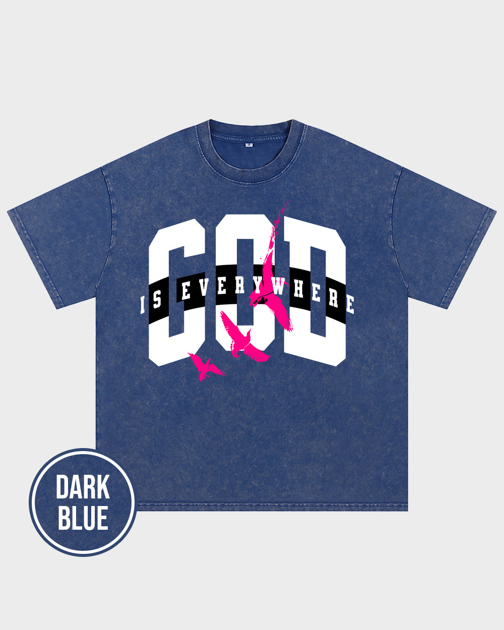 God Is Everywhere Acid Wash Tshirt - Godlygrind
