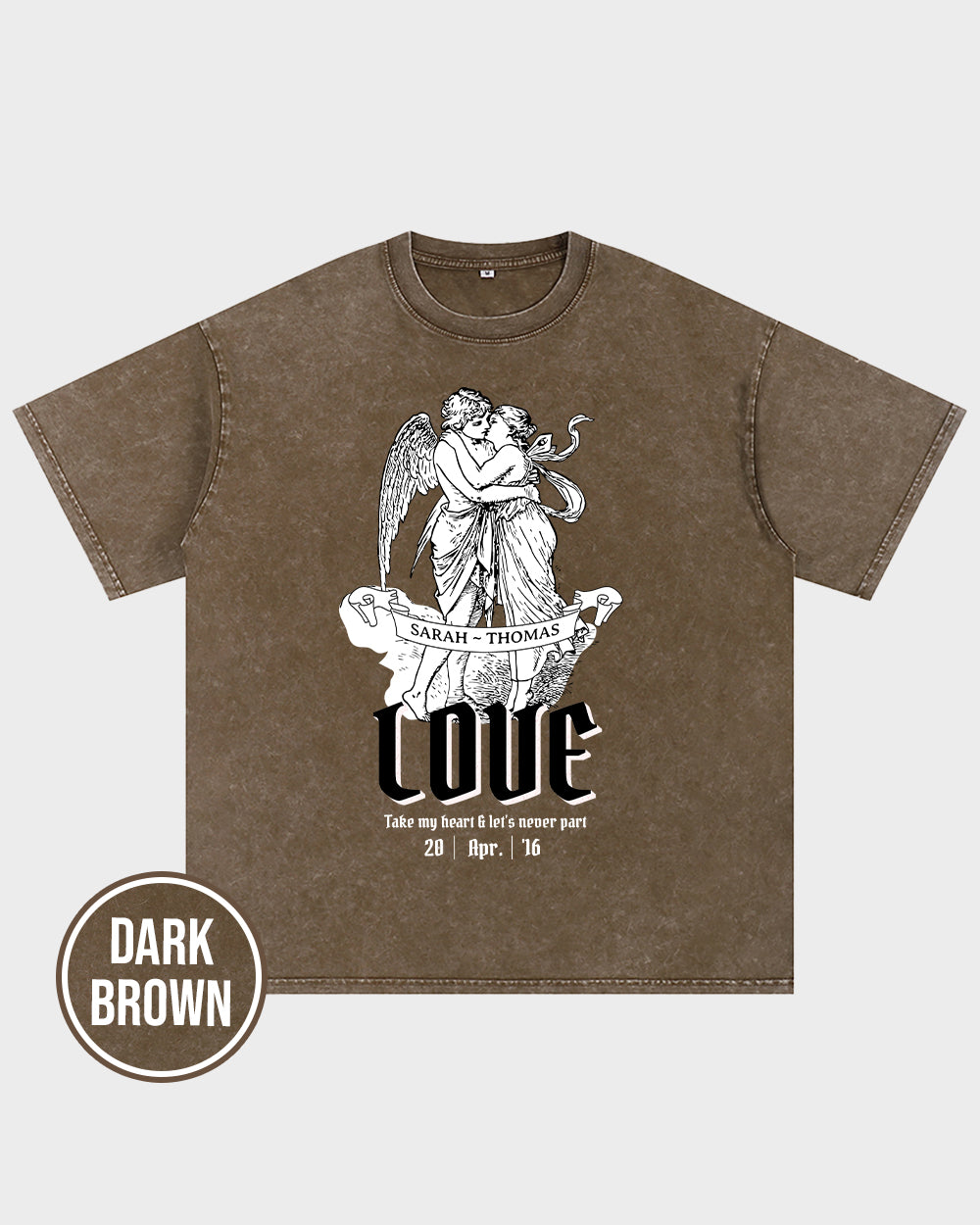 Cupid and Psyche The Lovers Wash Tshirt - Godlygrind