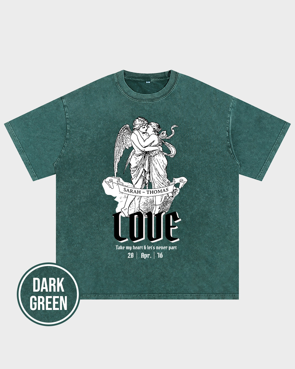 Cupid and Psyche The Lovers Wash Tshirt - Godlygrind