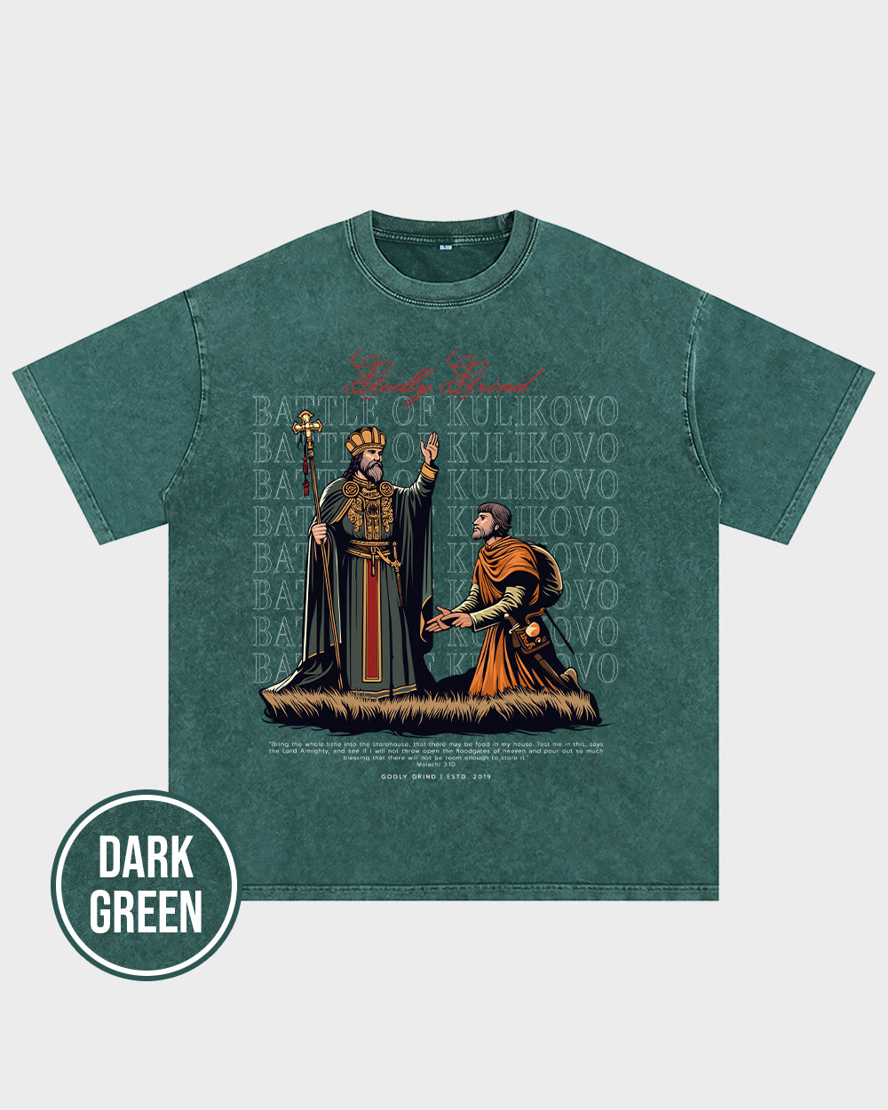 Battle Of Kulikovo Acid Wash T shirt - Godlygrind