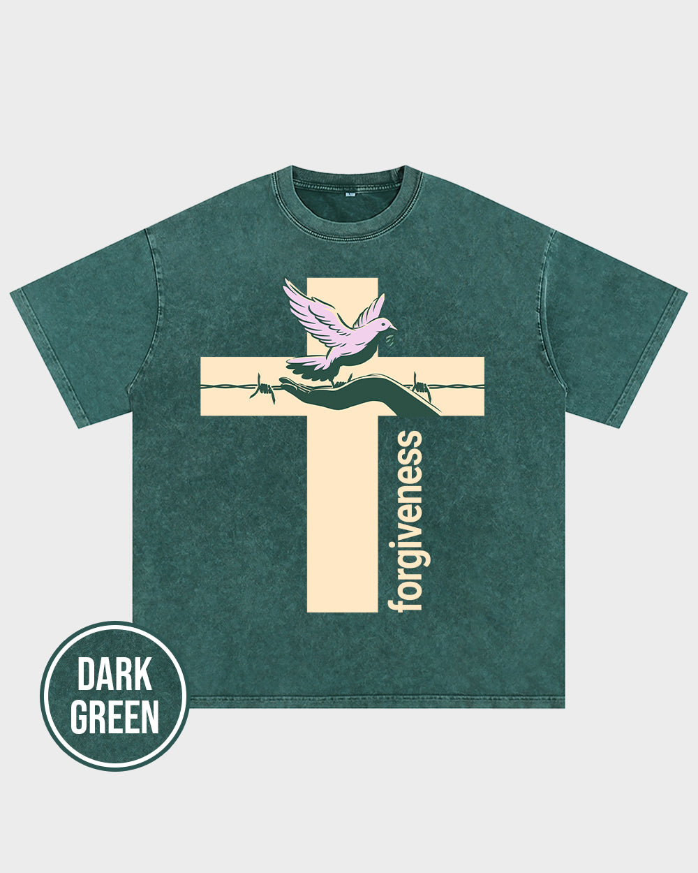 Forgiveness Spiritual Acid Wash Tshirt - Godlygrind