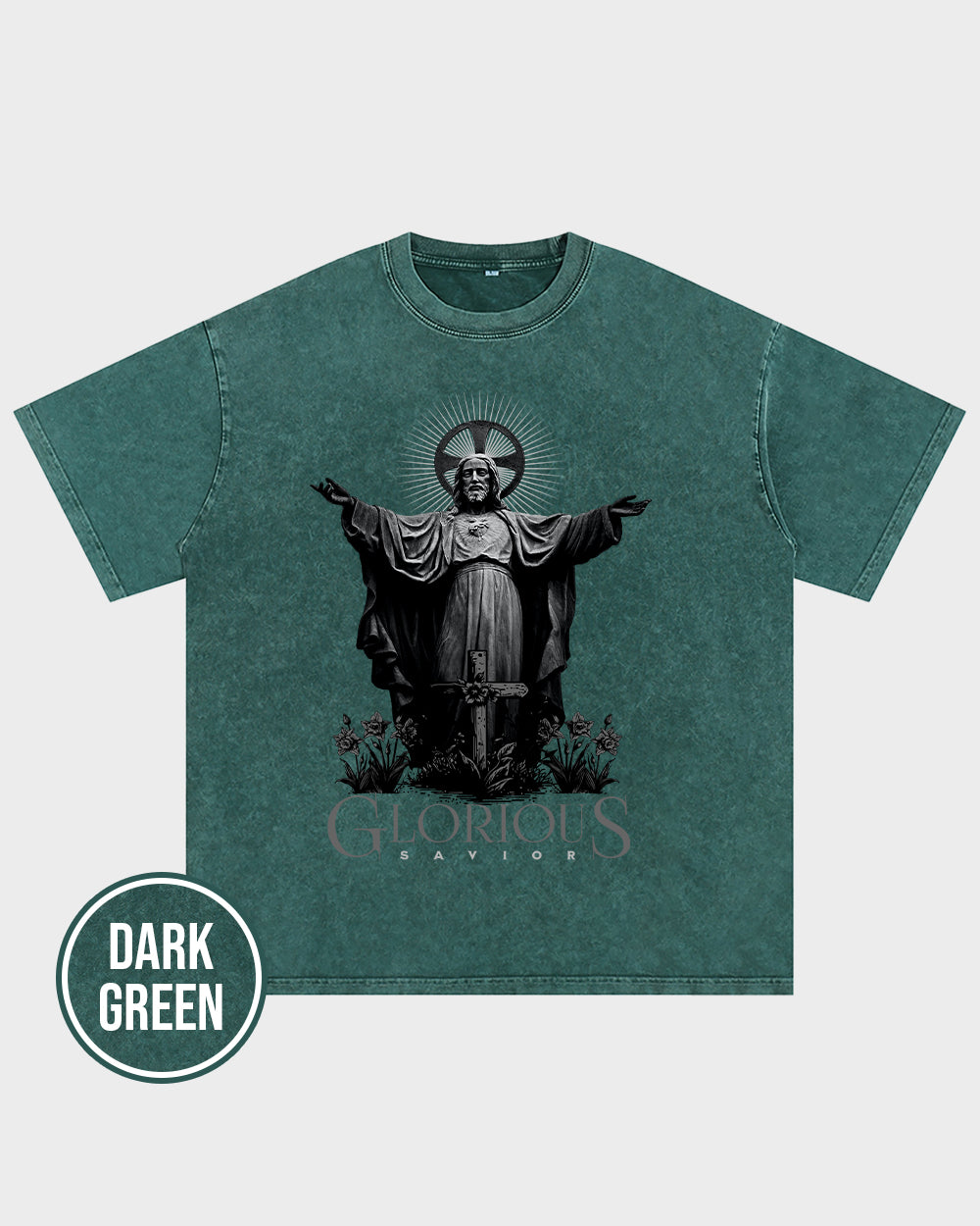 Glorious Savior Acid Wash Tshirt - Godlygrind