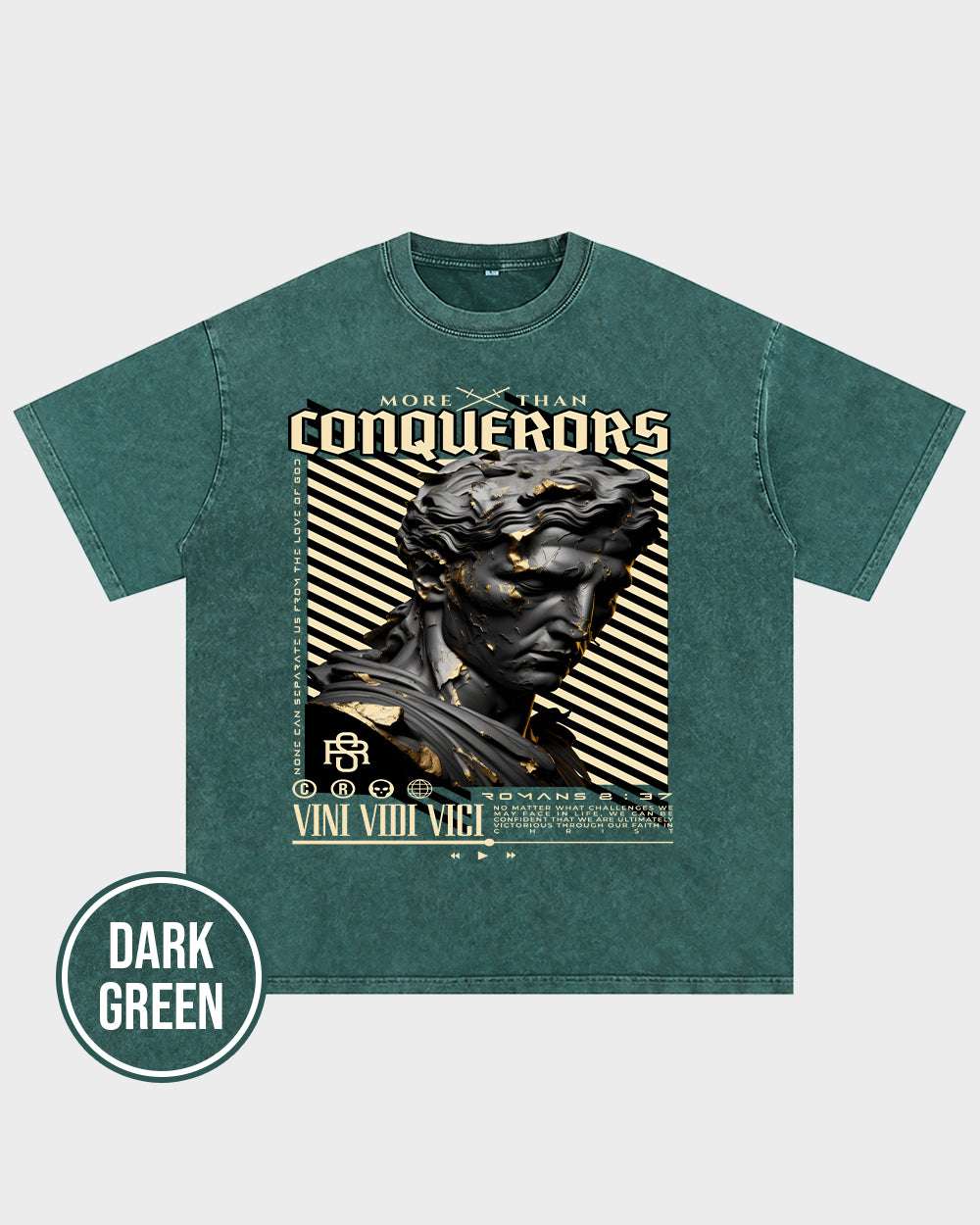 Conquerors Acid Wash Tshirt - Godlygrind