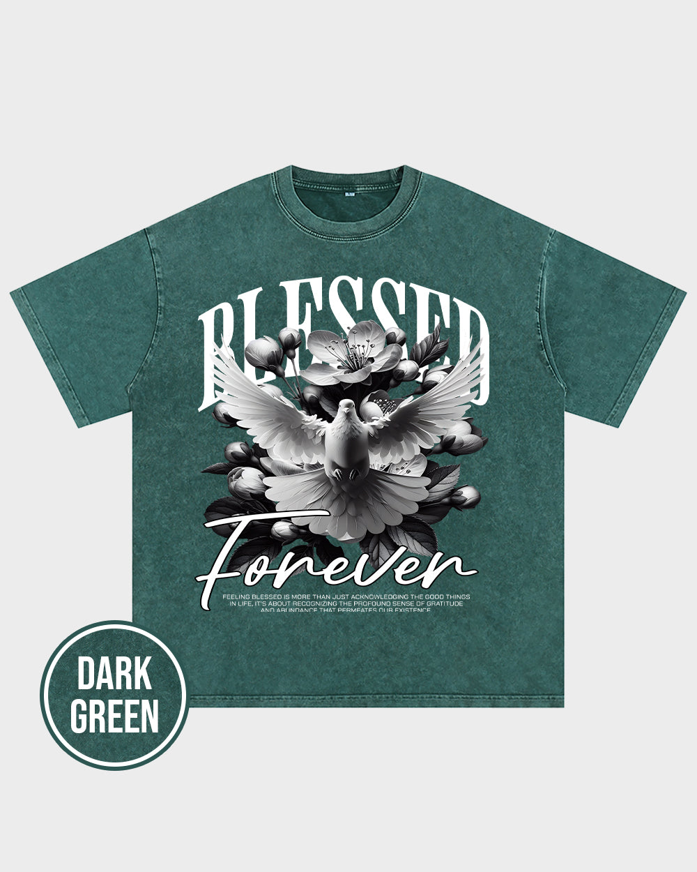 Blessed Forever Acid Wash Tshirt - Godlygrind