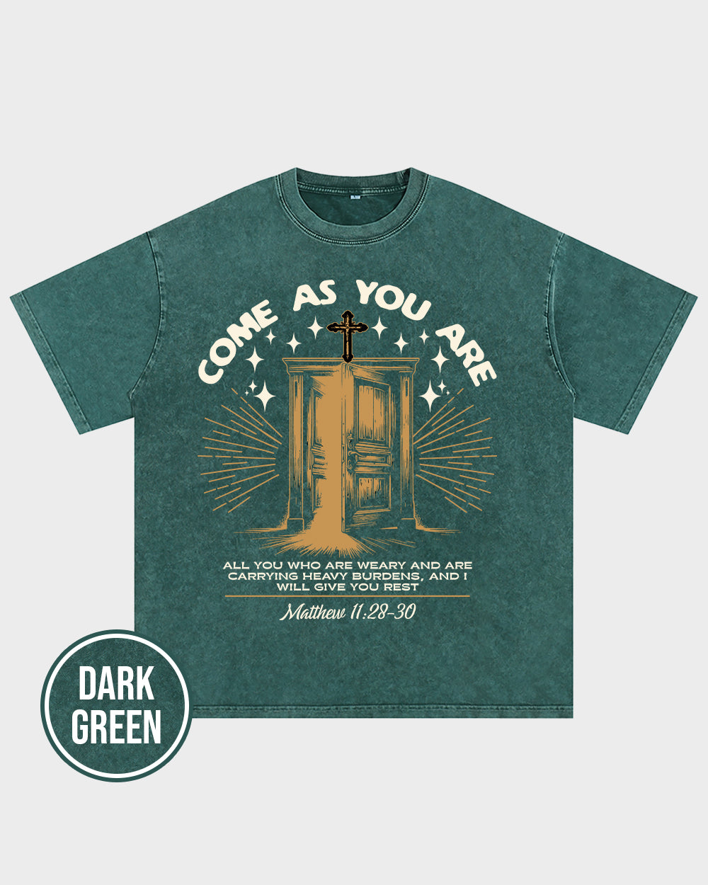 Come As You Are,The Promise of Rest Acid Wash Tshirt - Godlygrind