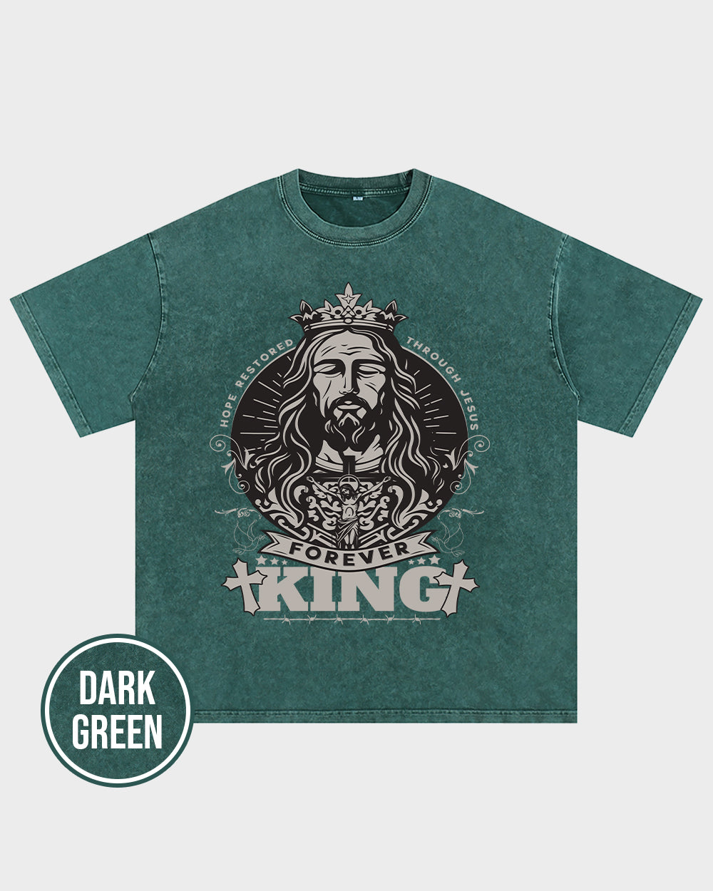 Forever King Acid Wash Tshirt - Godlygrind