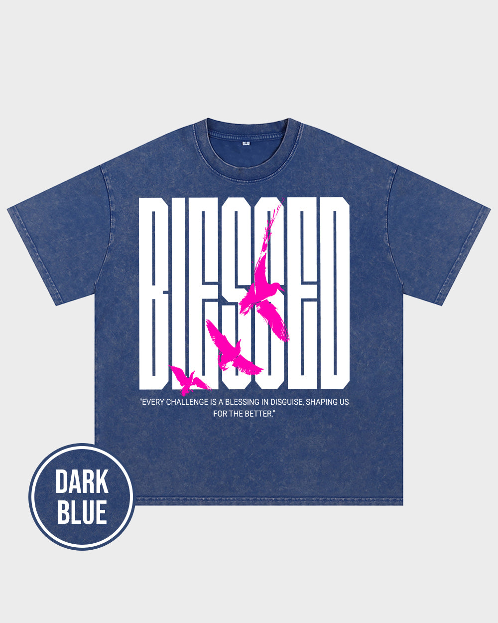 Every challenge is a blessing in disguise, shaping us for the better Acid Wash Tshirt - Godlygrind