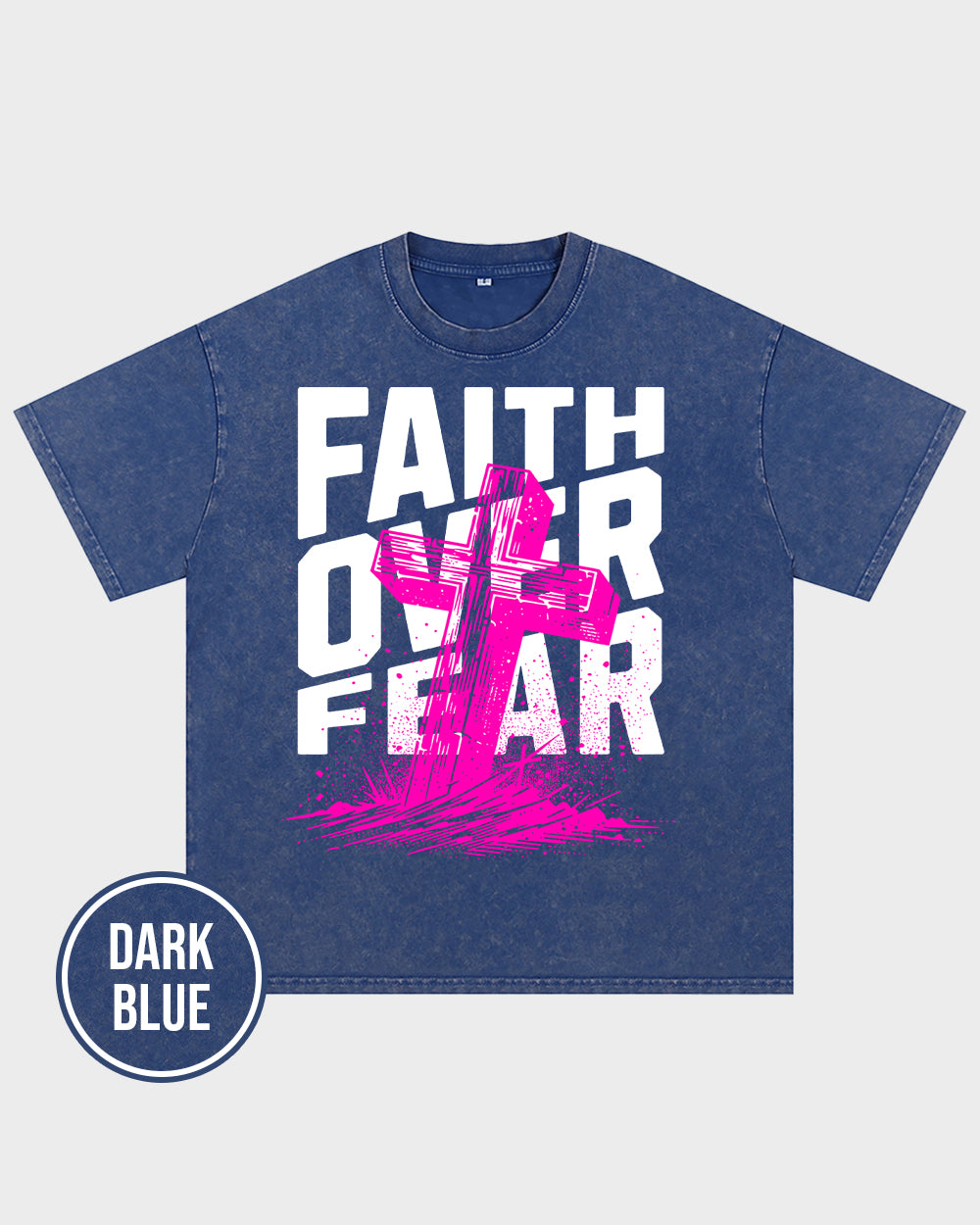Faith Over Fear Acid Wash Tshirt - Godlygrind