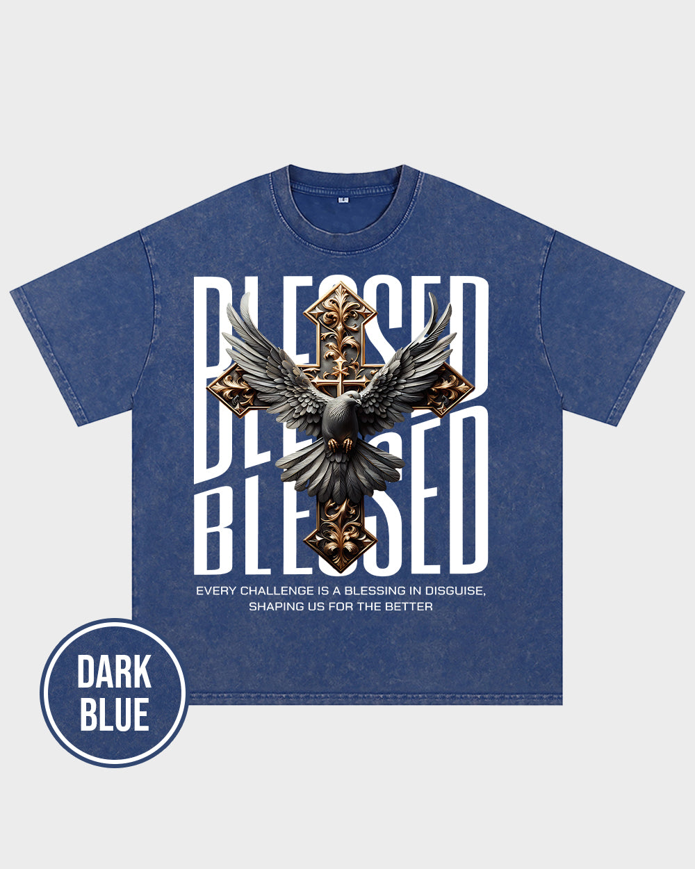 Every challenge is a blessing in disguise Acid Wash Tshirt - Godlygrind