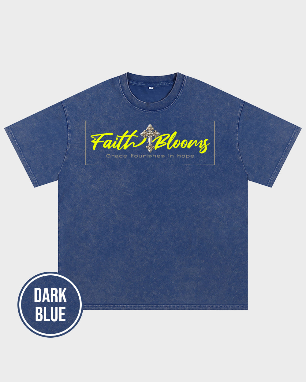 Faith Blooms Acid Wash Tshirt - Godlygrind
