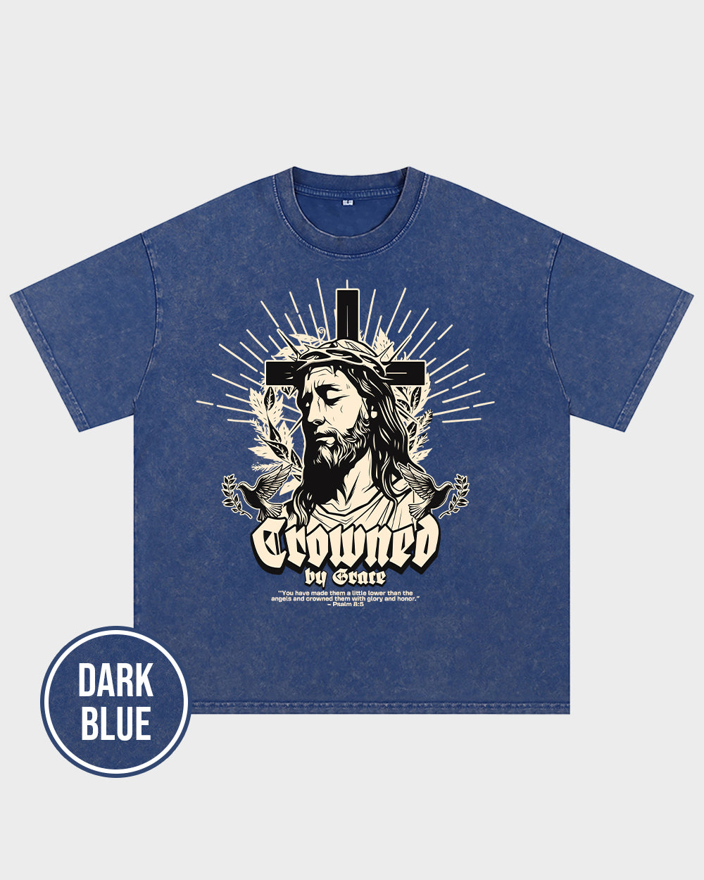 Crowned by Grace Acid Wash Tshirt - Godlygrind