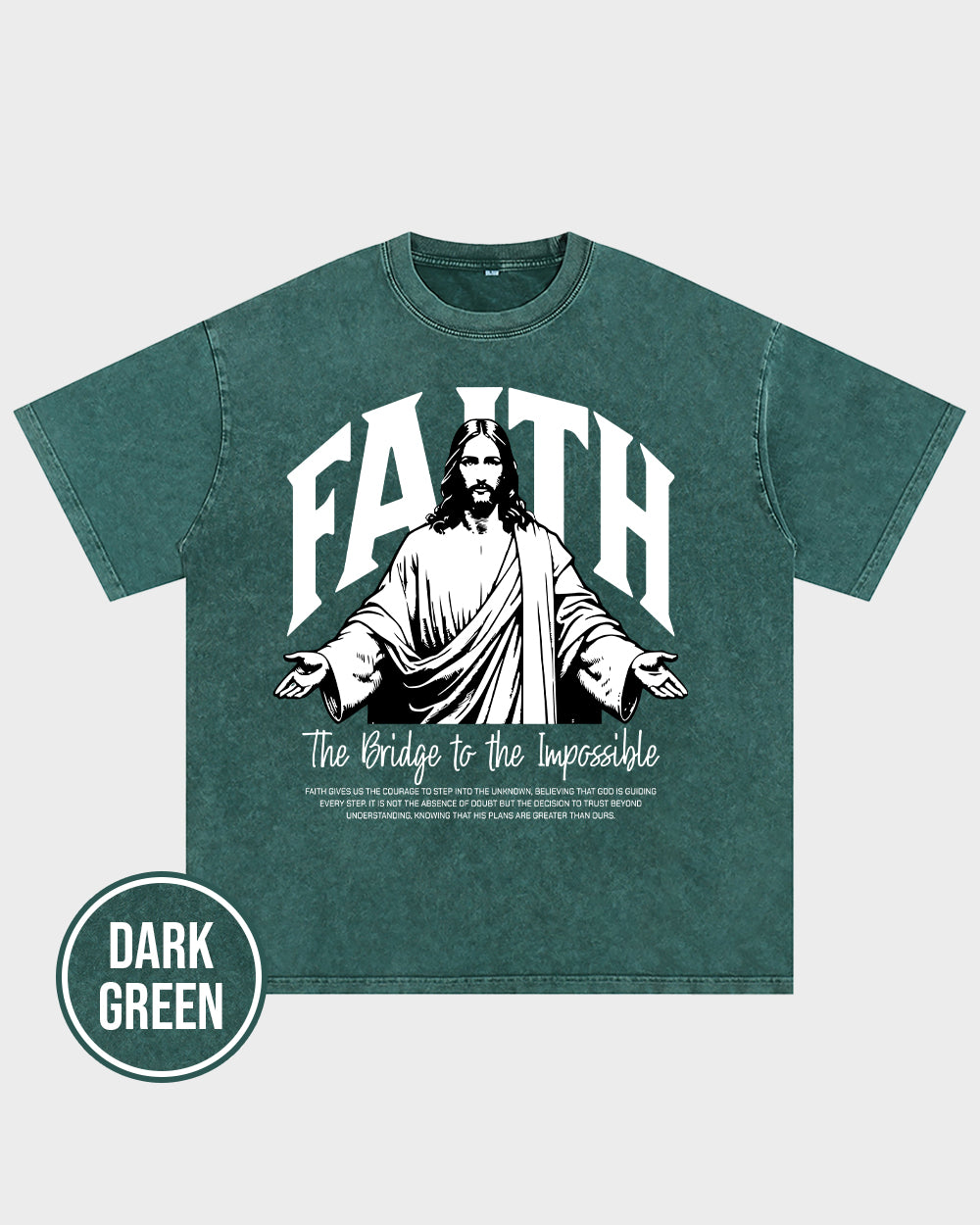 FAITH The Bridge to the Impossible Acid Wash Tshirt - Godlygrind