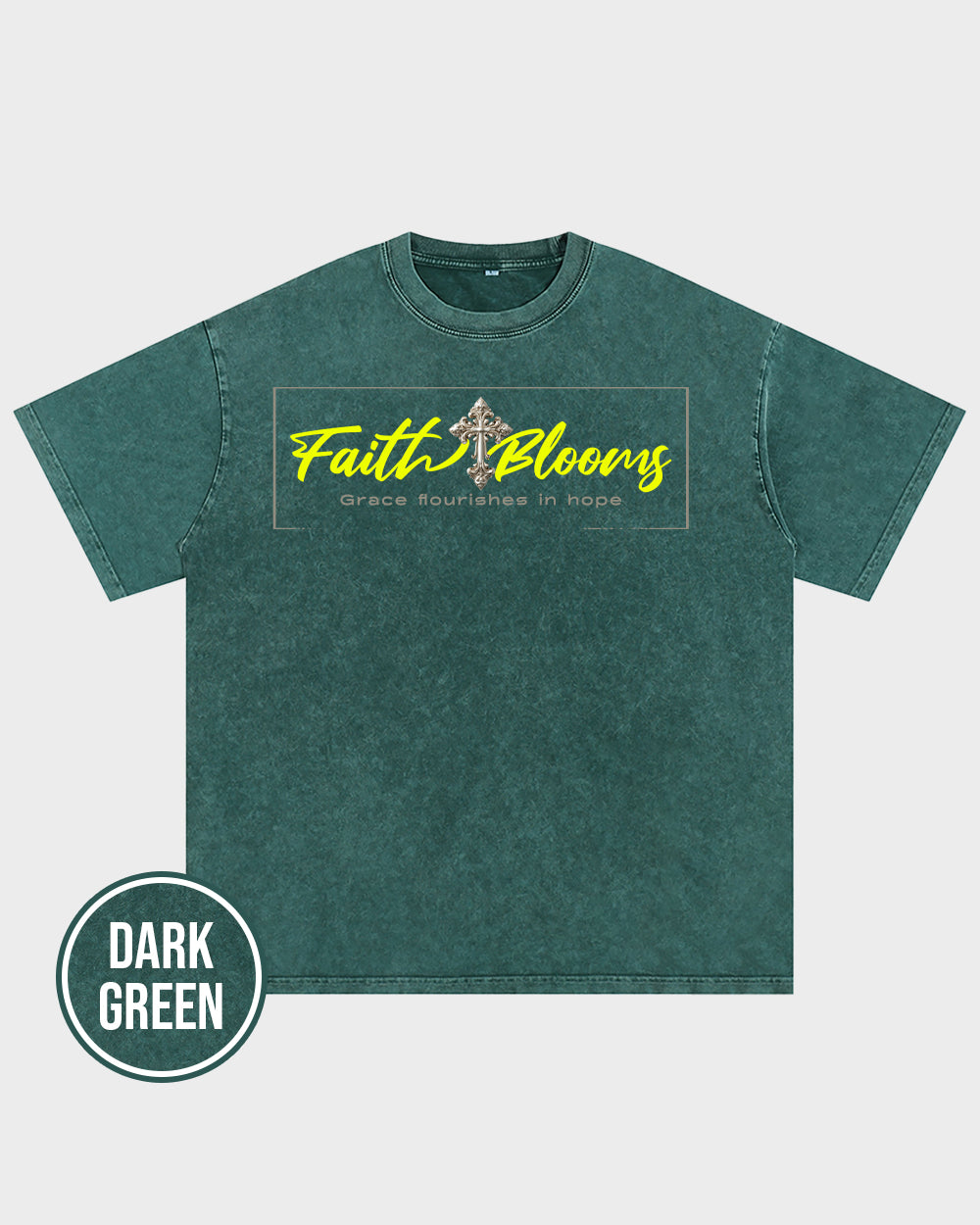 Faith Blooms Acid Wash Tshirt - Godlygrind