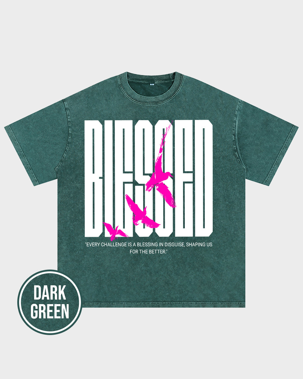 Every challenge is a blessing in disguise, shaping us for the better Acid Wash Tshirt - Godlygrind