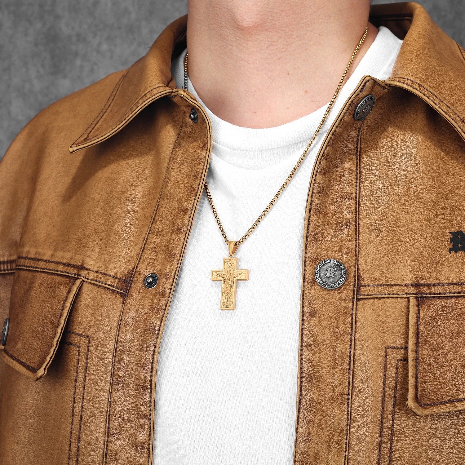 Delicate Jesus Cross Stainless Steel Necklaces