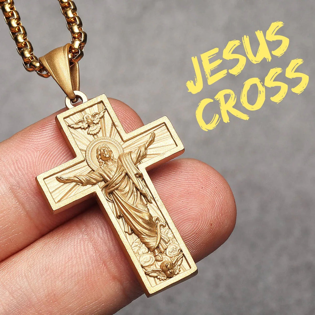 Delicate Jesus Cross Stainless Steel Necklaces
