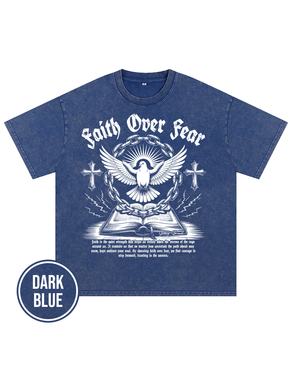 Faith Over Fear Christian T-Shirt Godly Grind Apparel