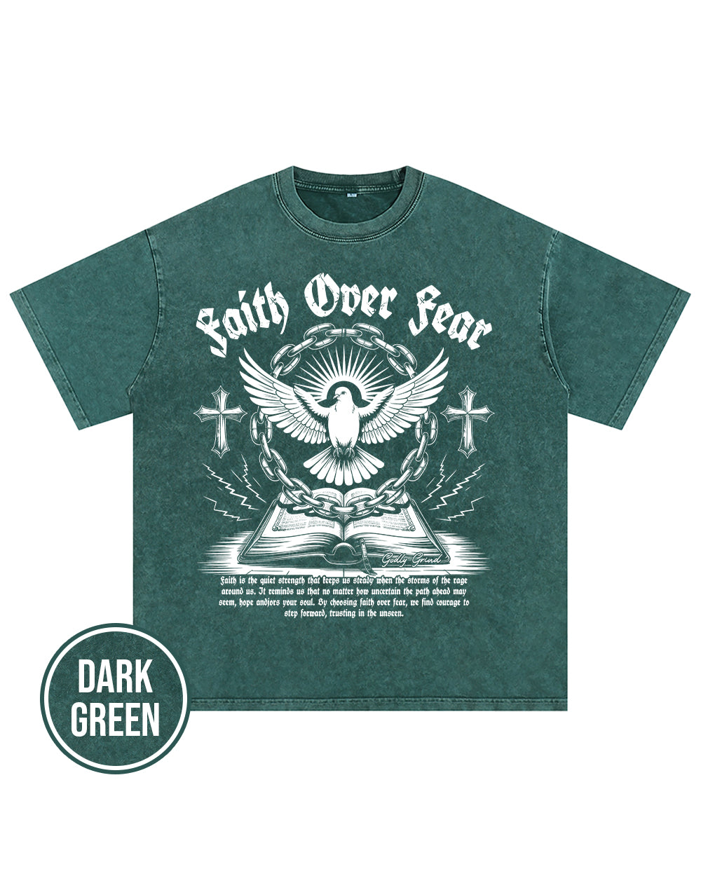 Faith Over Fear Christian T-Shirt Godly Grind Apparel