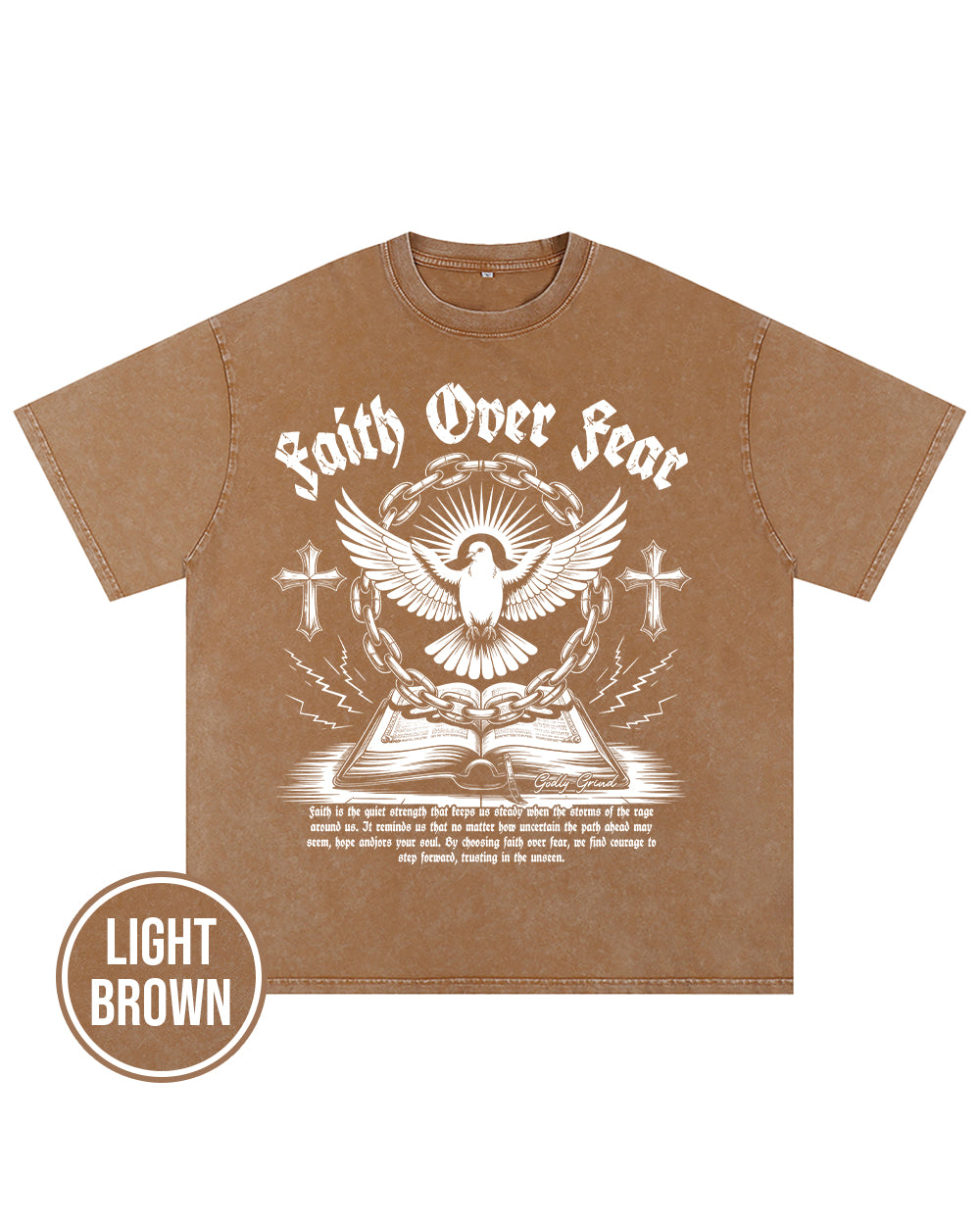 Faith Over Fear Christian T-Shirt Godly Grind Apparel