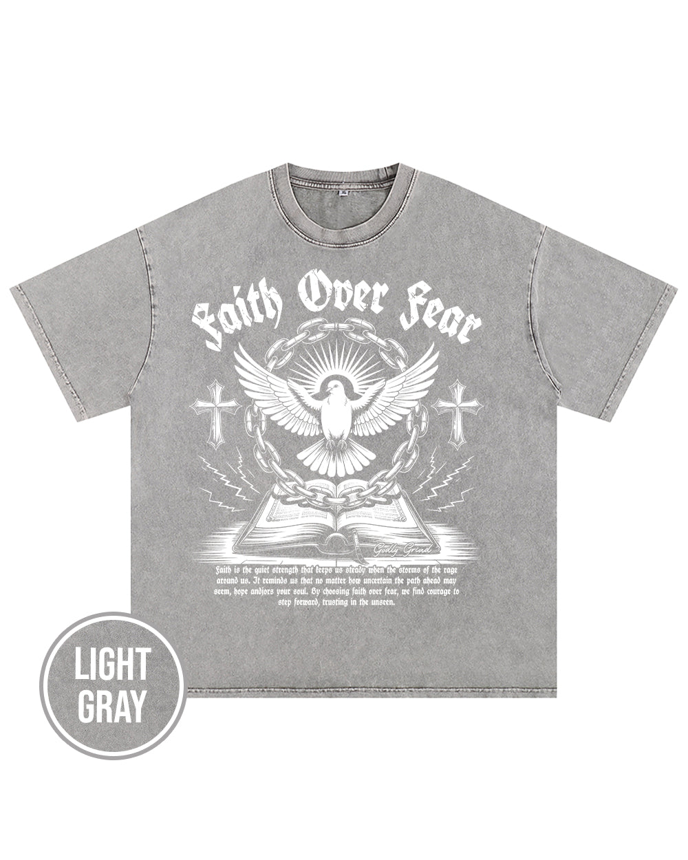 Faith Over Fear Christian T-Shirt Godly Grind Apparel