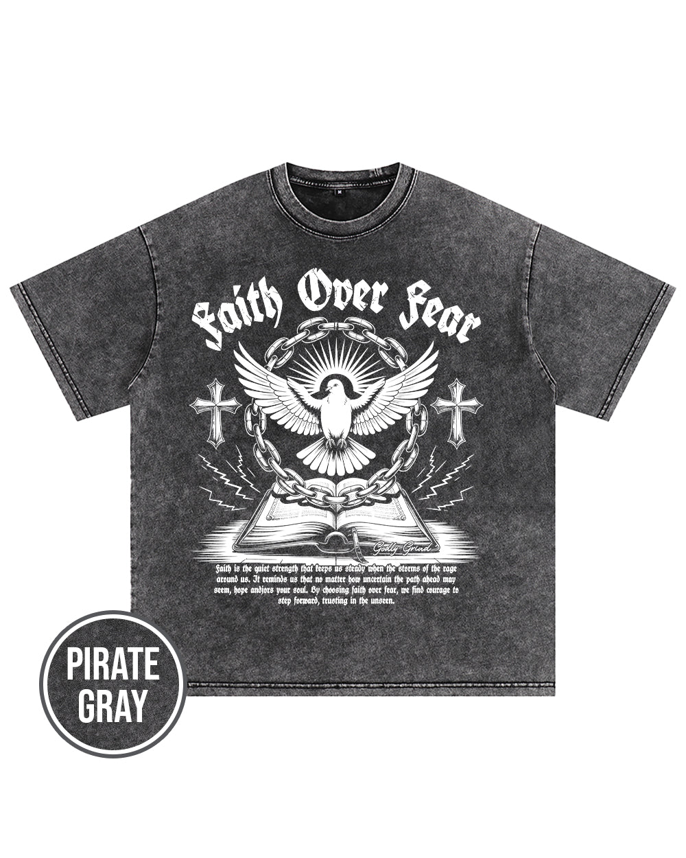 Faith Over Fear Christian T-Shirt Godly Grind Apparel