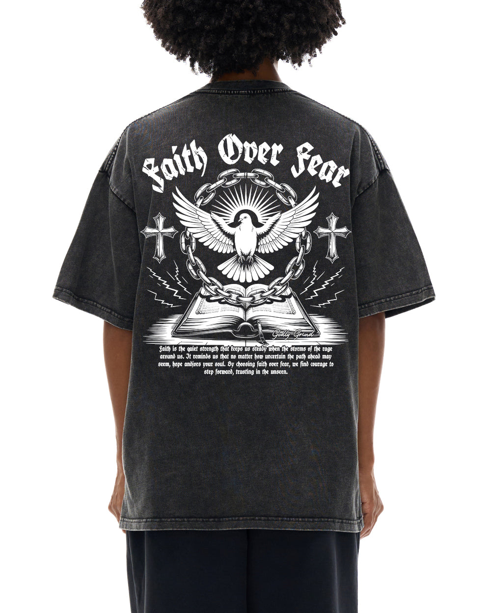 Faith Over Fear Christian T-Shirt Godly Grind Apparel