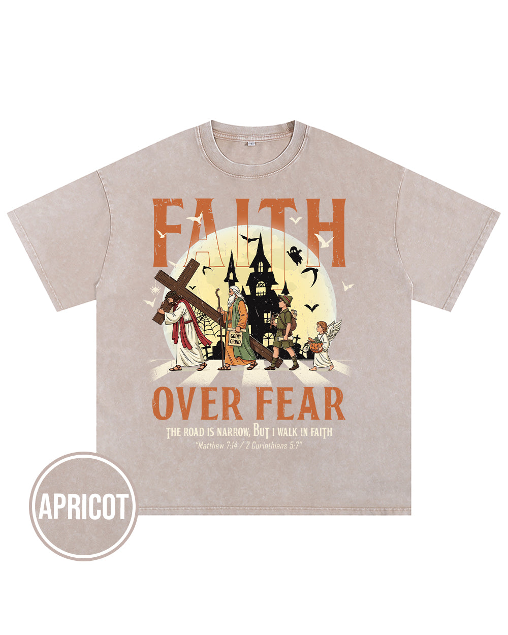 Faith Over Fear Halloween Christian T-Shirt Godly Grind