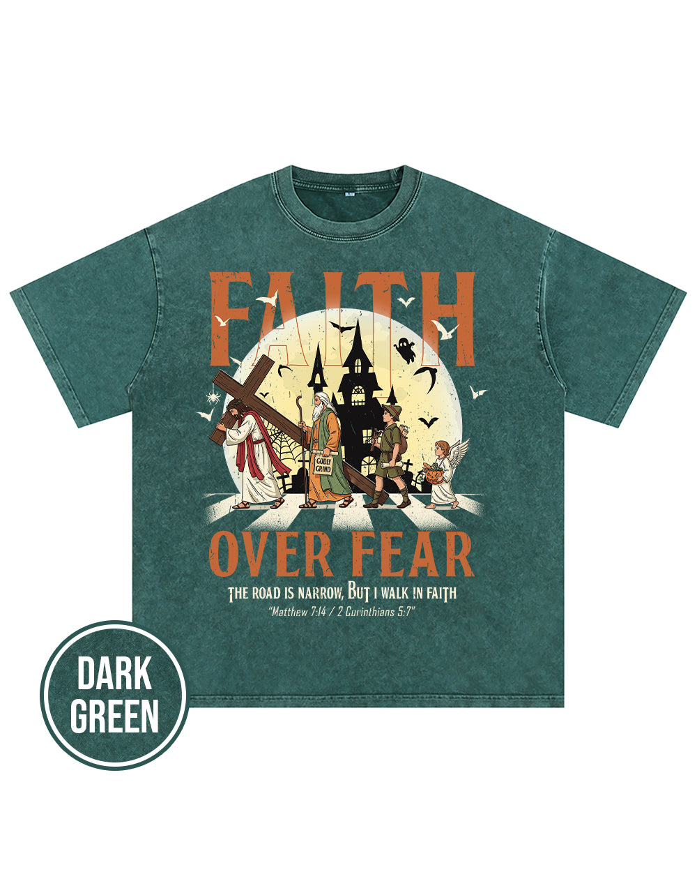 Faith Over Fear Halloween Christian T-Shirt Godly Grind