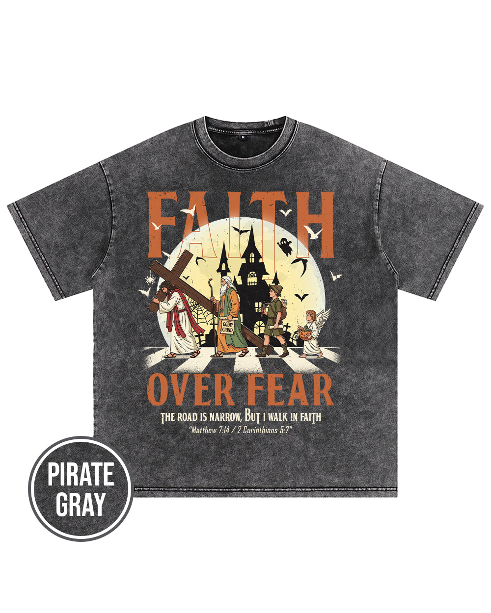 Faith Over Fear Halloween Christian T-Shirt Godly Grind