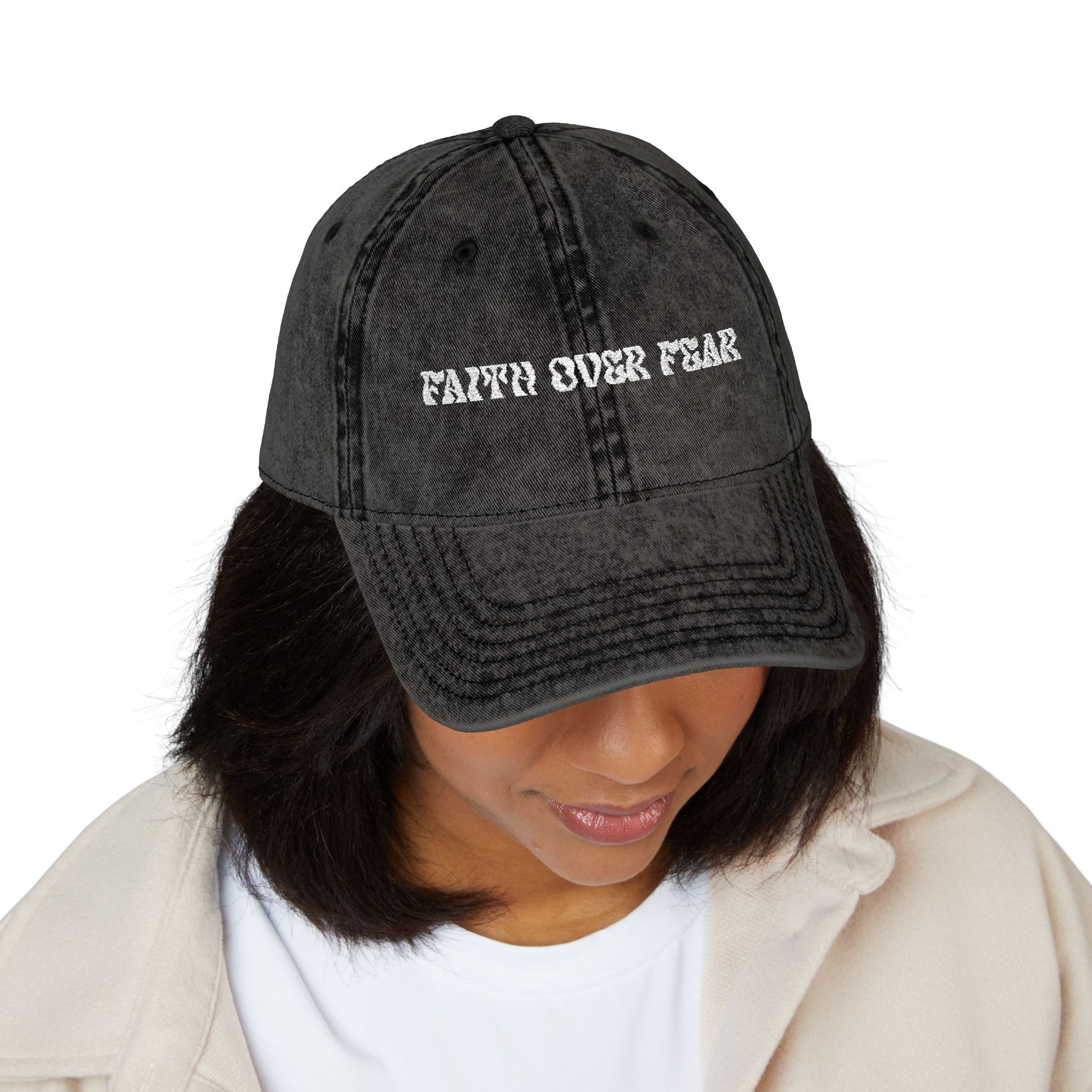 Faith Over Fear Vintage Cap - Godlygrind