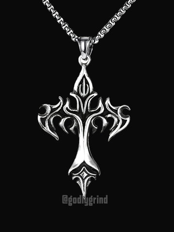 Flame Cross Necklace