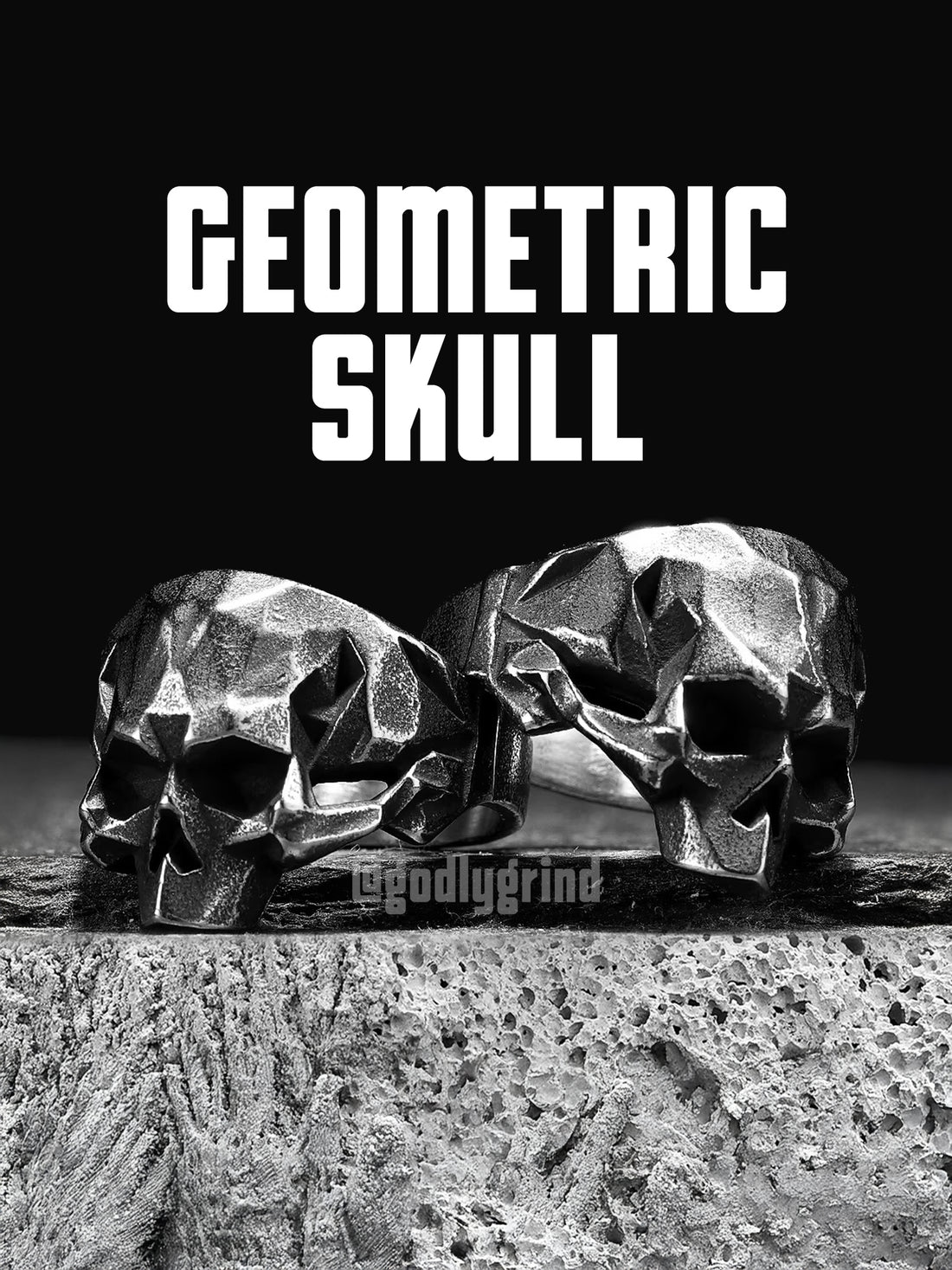 Geometric Skull Rings