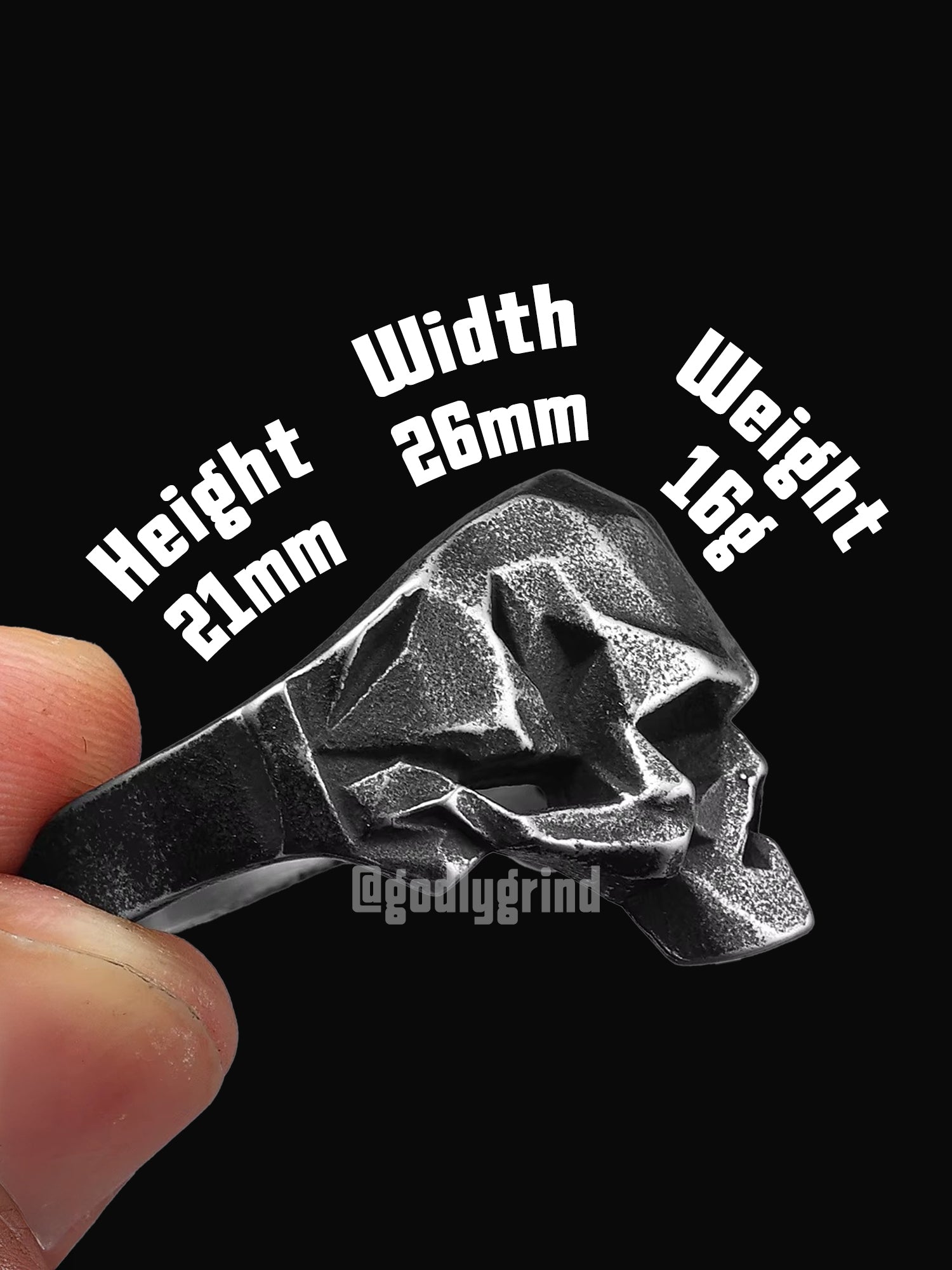 Geometric Skull Rings
