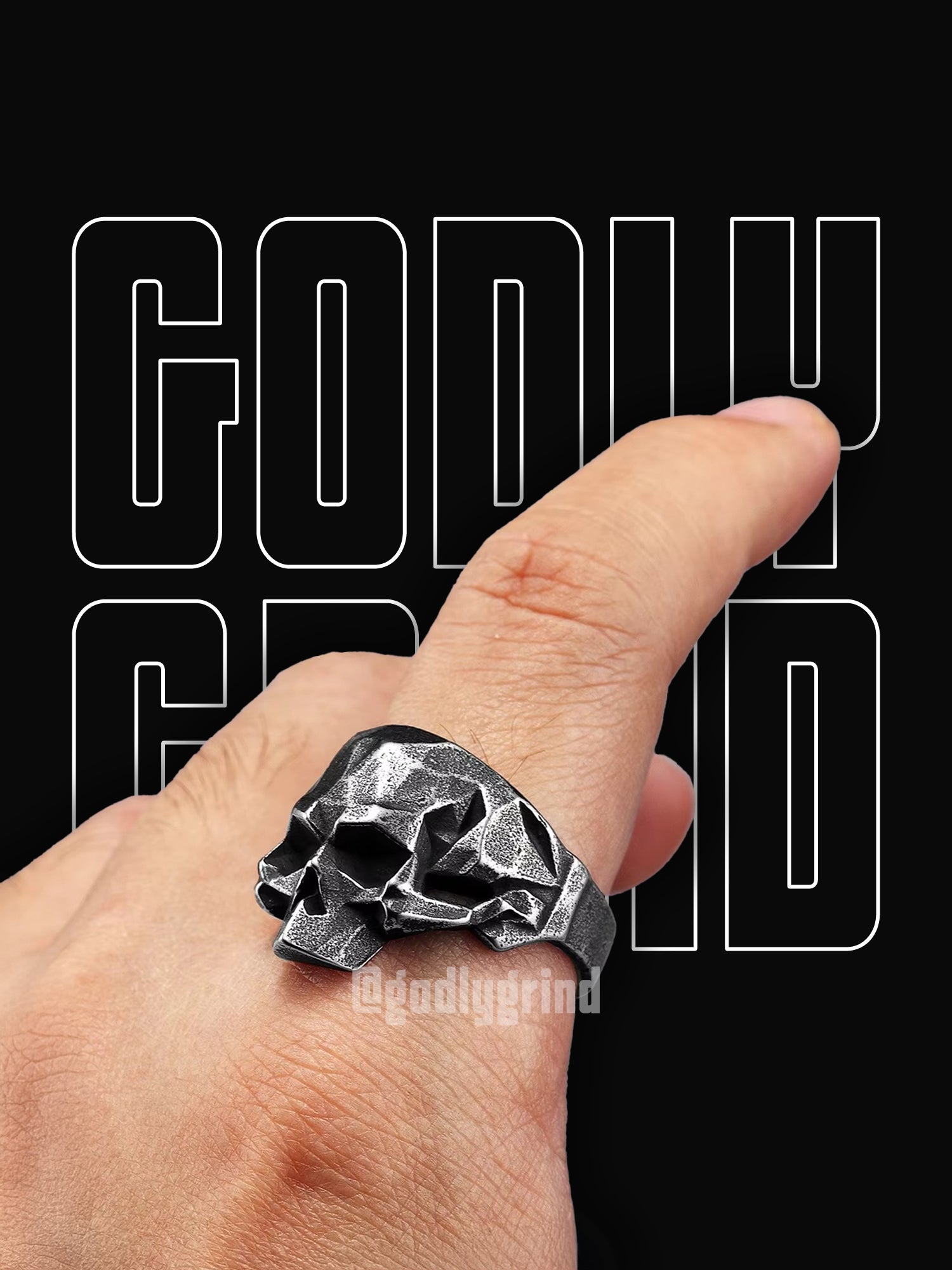 Geometric Skull Rings