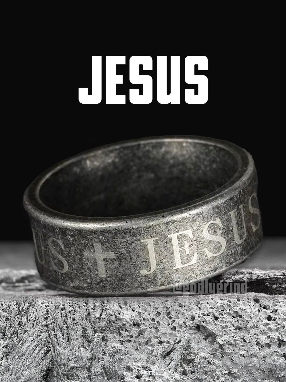 Godly Grind Minimalist Jesus Ring