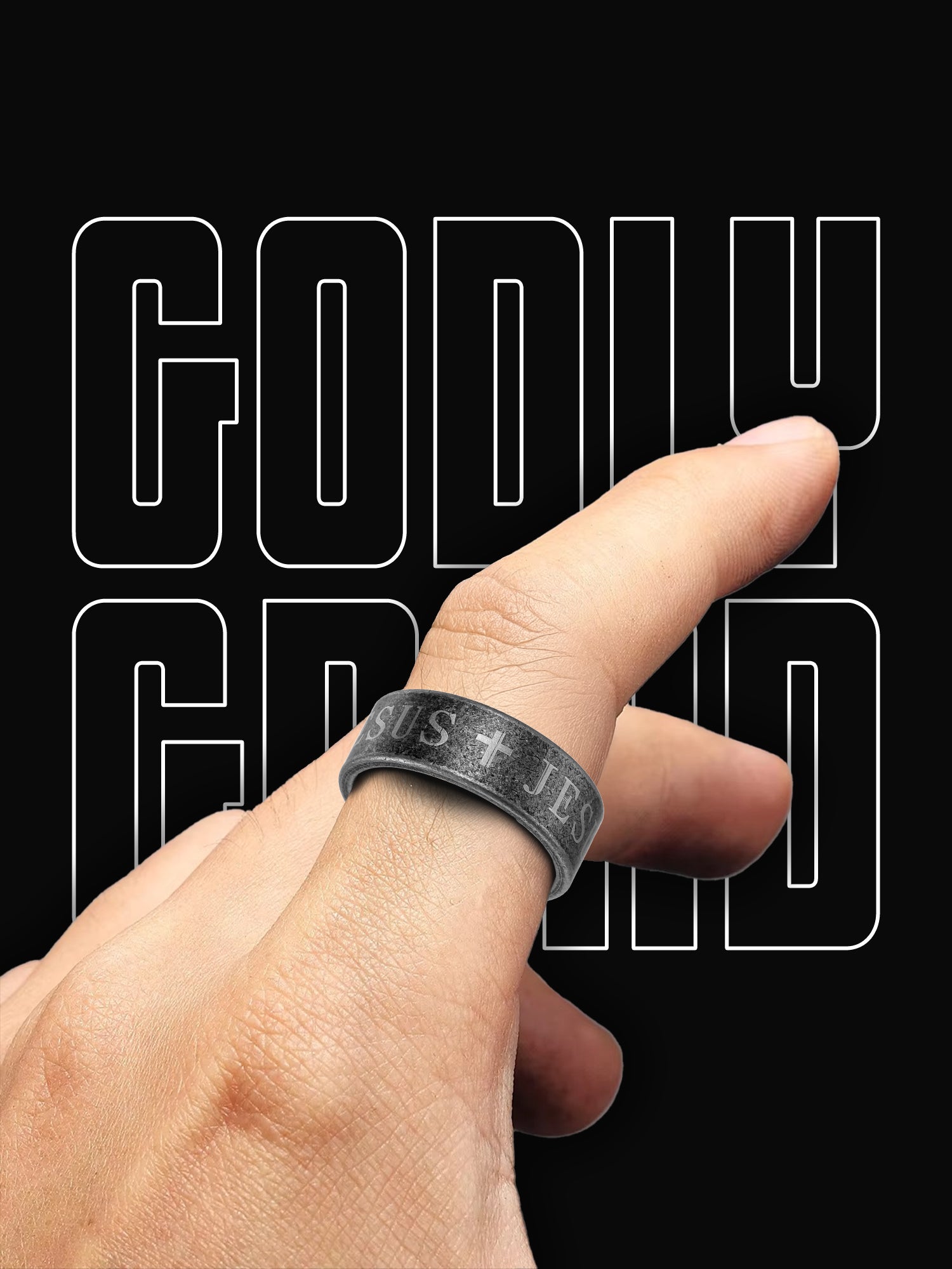 Godly Grind Minimalist Jesus Ring