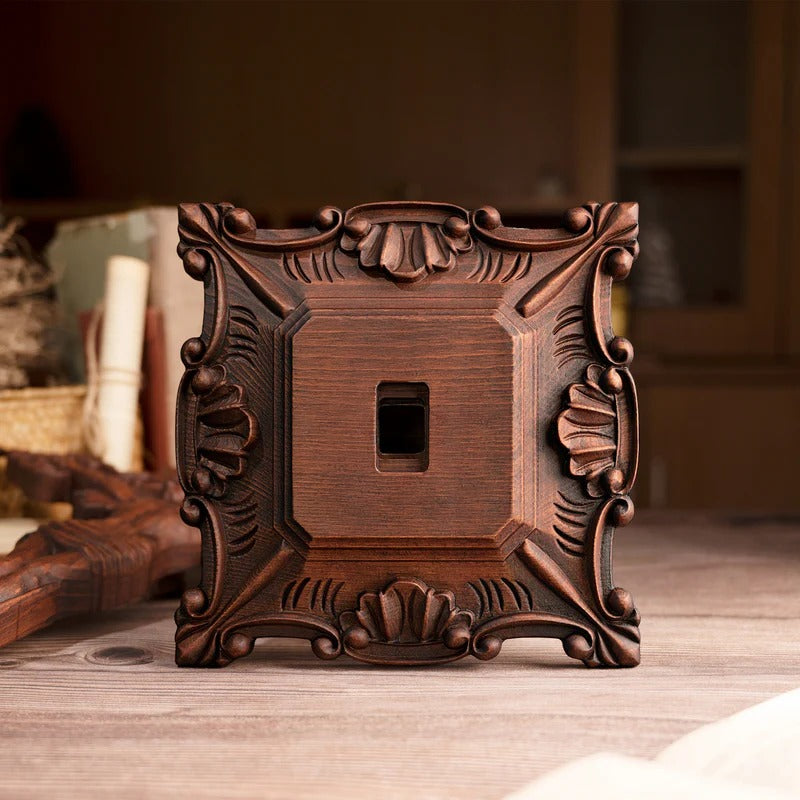 Godly Grind Wood carving of the Cross of the Order of Saint Benedict