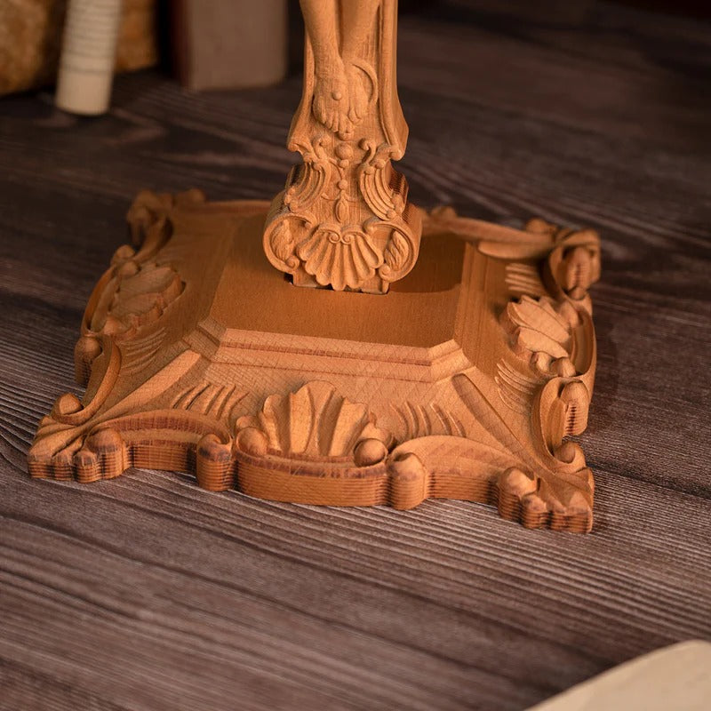 Godly Grind Wood carving of the Cross of the Order of Saint Benedict