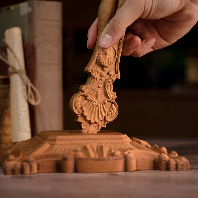Godly Grind Wood carving of the Cross of the Order of Saint Benedict