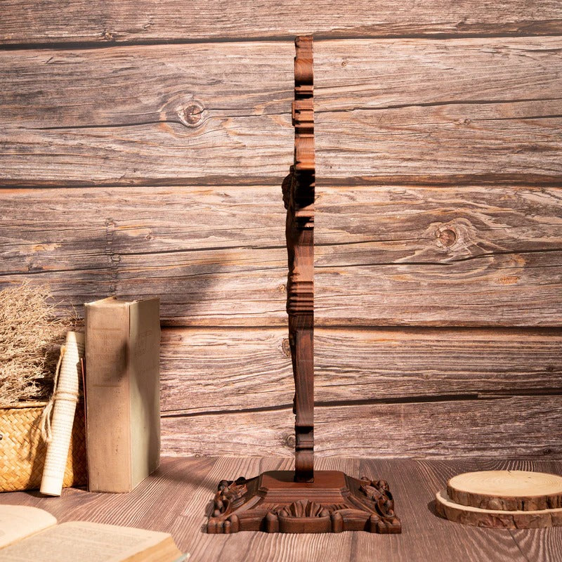 Godly Grind Wood carving of the Cross of the Order of Saint Benedict