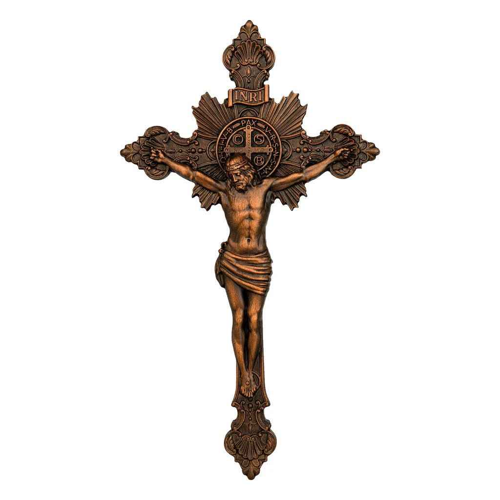 Godly Grind Wood carving of the Cross of the Order of Saint Benedict