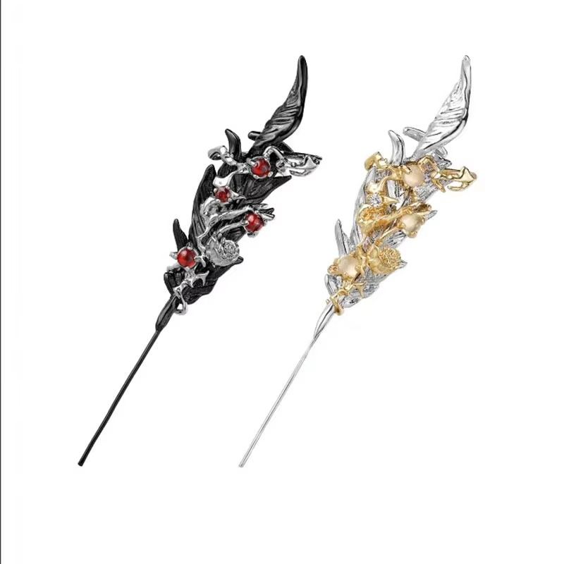 Crimson Angel Wing Gothic Earrings