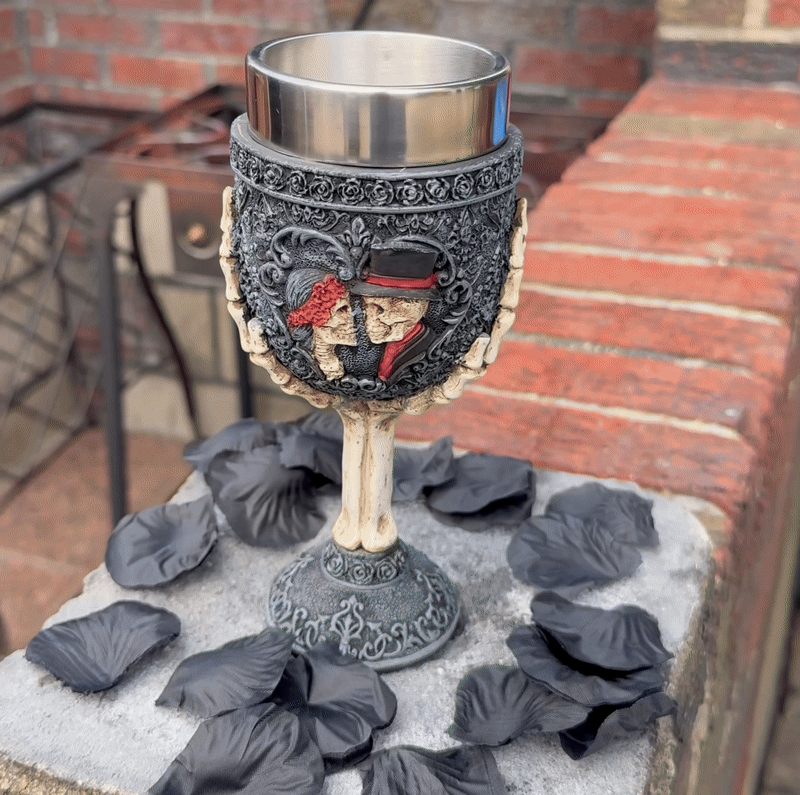 Gothic Goblet Day Of The Dead Skeleton Skull Wine Cup
