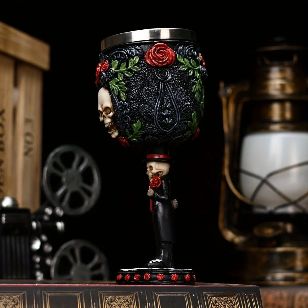 Gothic Goblet Day Of The Dead Wine Cup