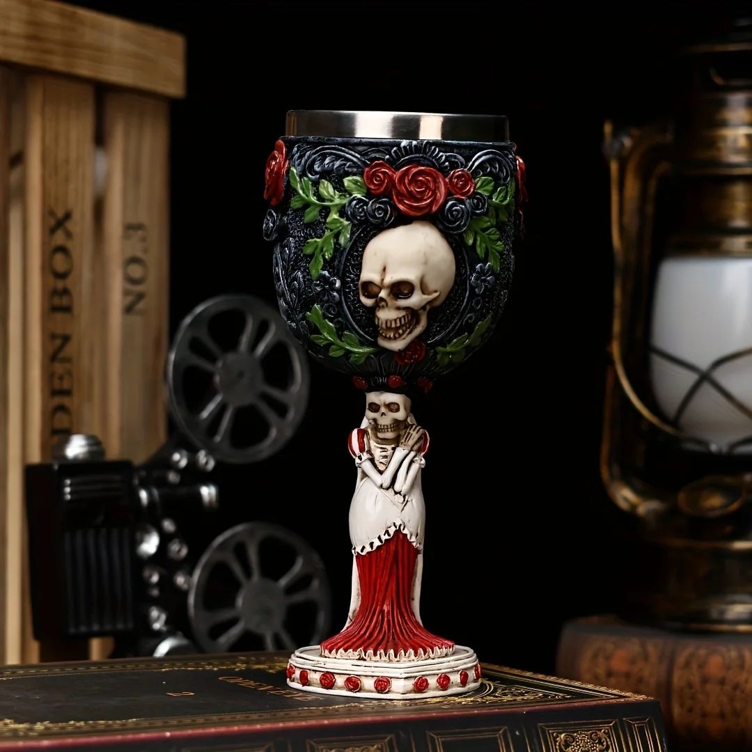 Gothic Goblet Day Of The Dead Wine Cup
